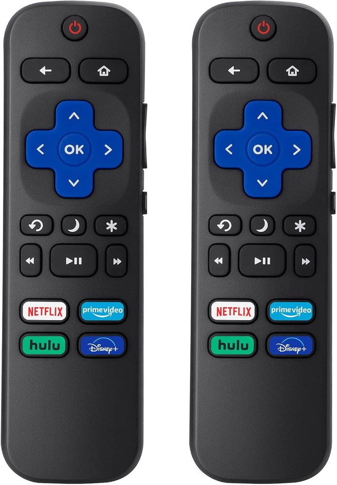 (2-Pack) Roku TV Replacement Remote Compatible with TCL and Hisense Roku TVs