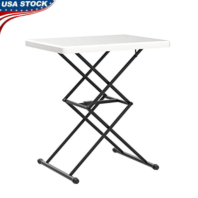 Adjustable Portable Folding TV Tray Table Multi-Purpose Compact Easy Storage