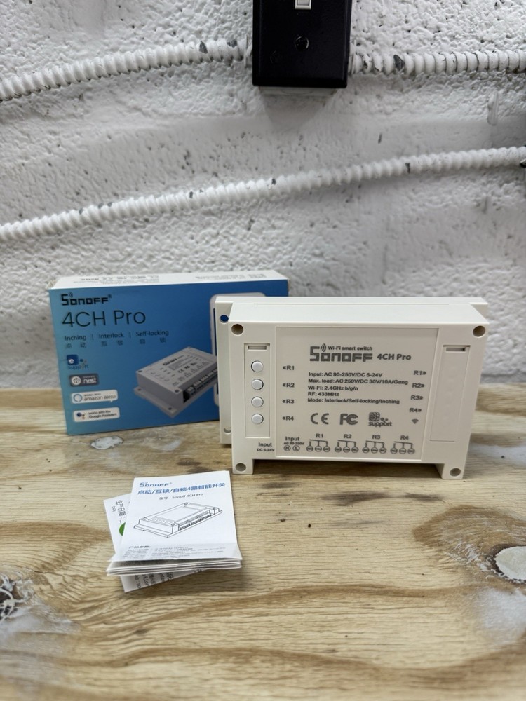 Sonoff 4CH PRO 4-Channel DIN Rail Smart WiFi Switch for Home Automation