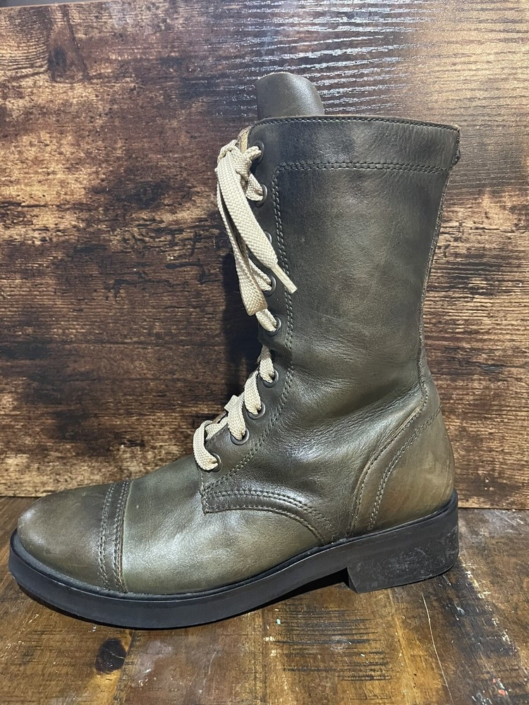 Diesel Leather Boots 41 EU Green Leather