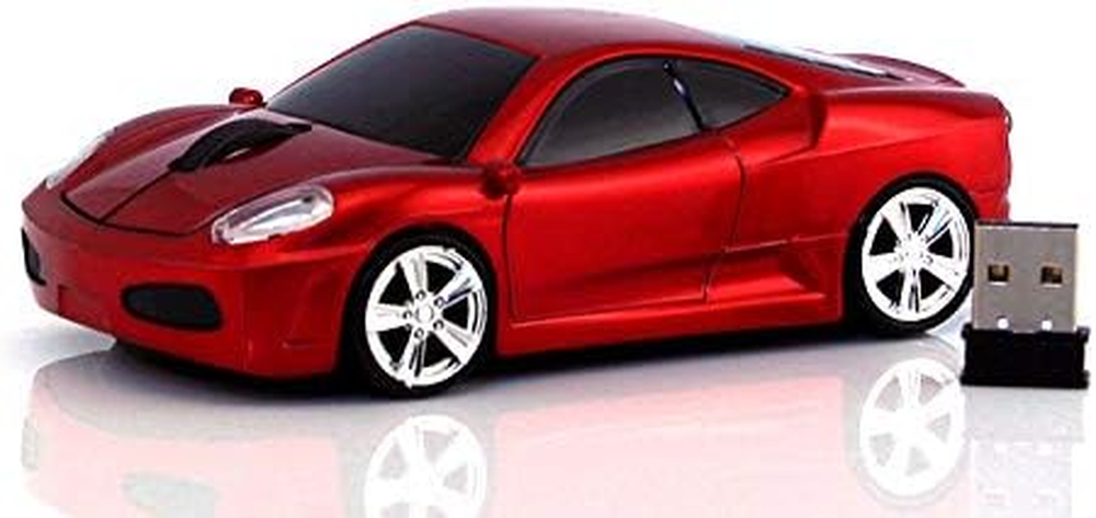 Ergonomic Wireless Gaming Mouse Shaped Like a Sleek Sport Car for Comfort and Style
