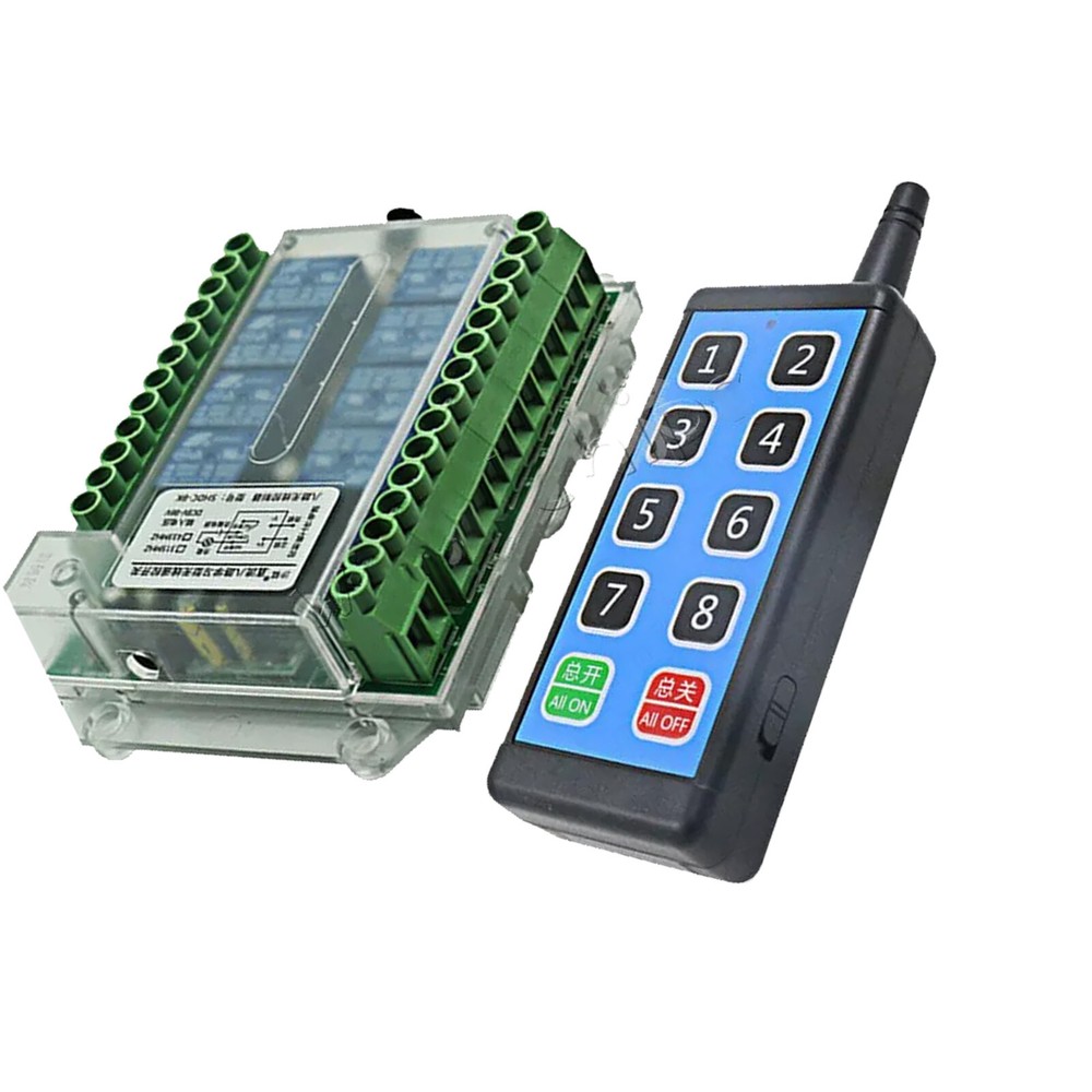8-Channel Wireless RF Remote Control Relay Module DC8-86V AC110-275V T6