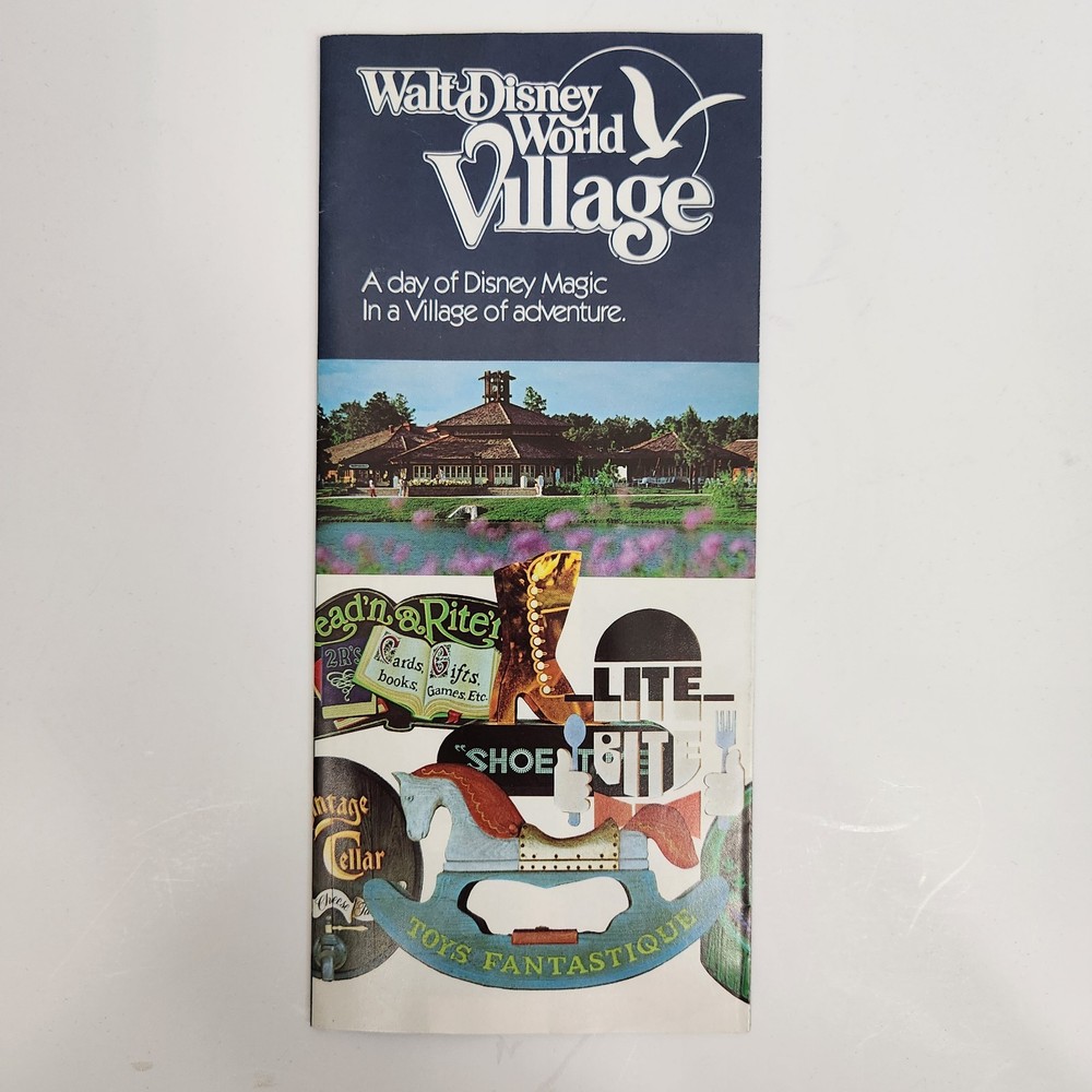 1979 Walt Disney World Village Vintage Travel Brochure Theme Park Souvenir
