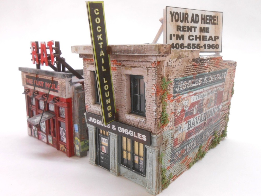 Downtown Deco O Scale Building Our 2 Newest Kits Jiggles & Giggles + Rat Hole