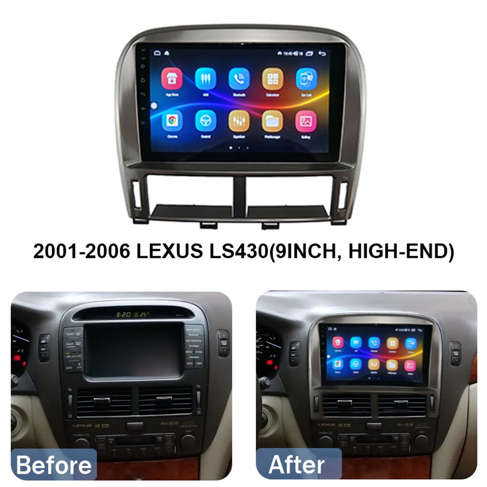 For 2001-2006 Lexus LS430 Apple Carplay Radio Android 13 GPS NAVI WIFI W/Camera