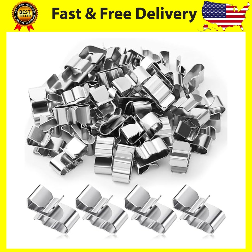 50 Pcs Trailer Frame Wire Clips Stainless Steel Clips Metal Cable Clips 22.5 ...
