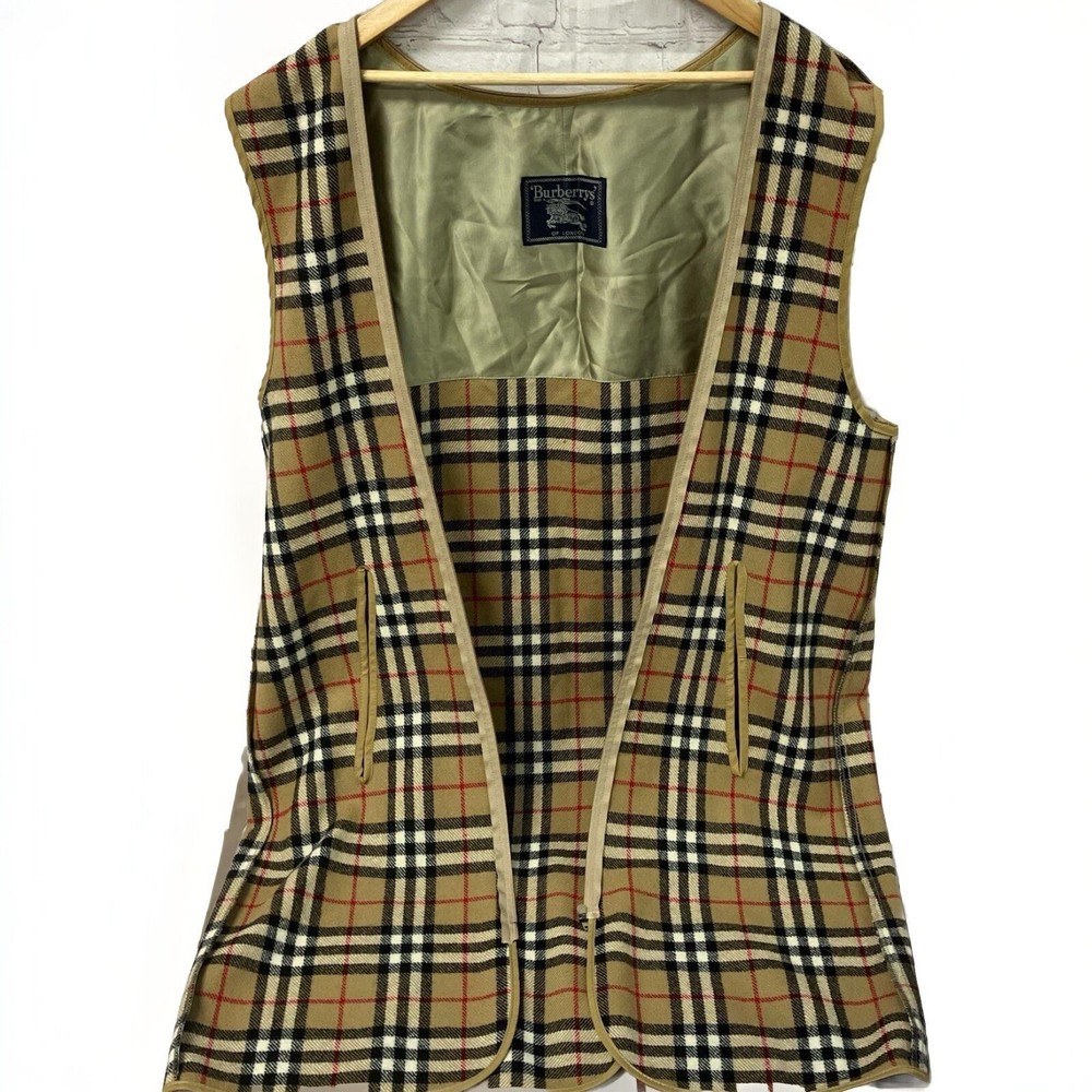 Authentic Burberry Women's Multicolor Plaid Wool Jacket Size Unknown