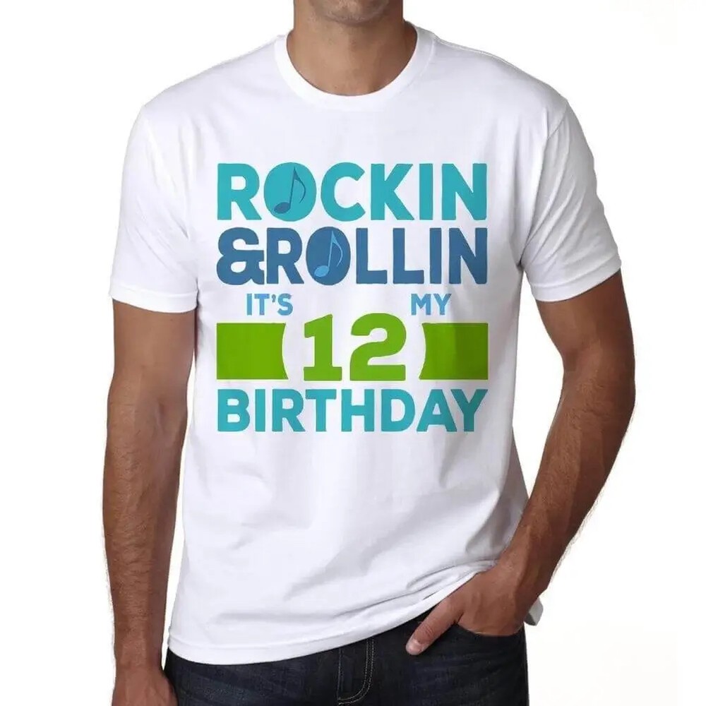 Men's Graphic T-Shirt Rockin' & Rollin', It's My Birthday 12 12nd Birthday