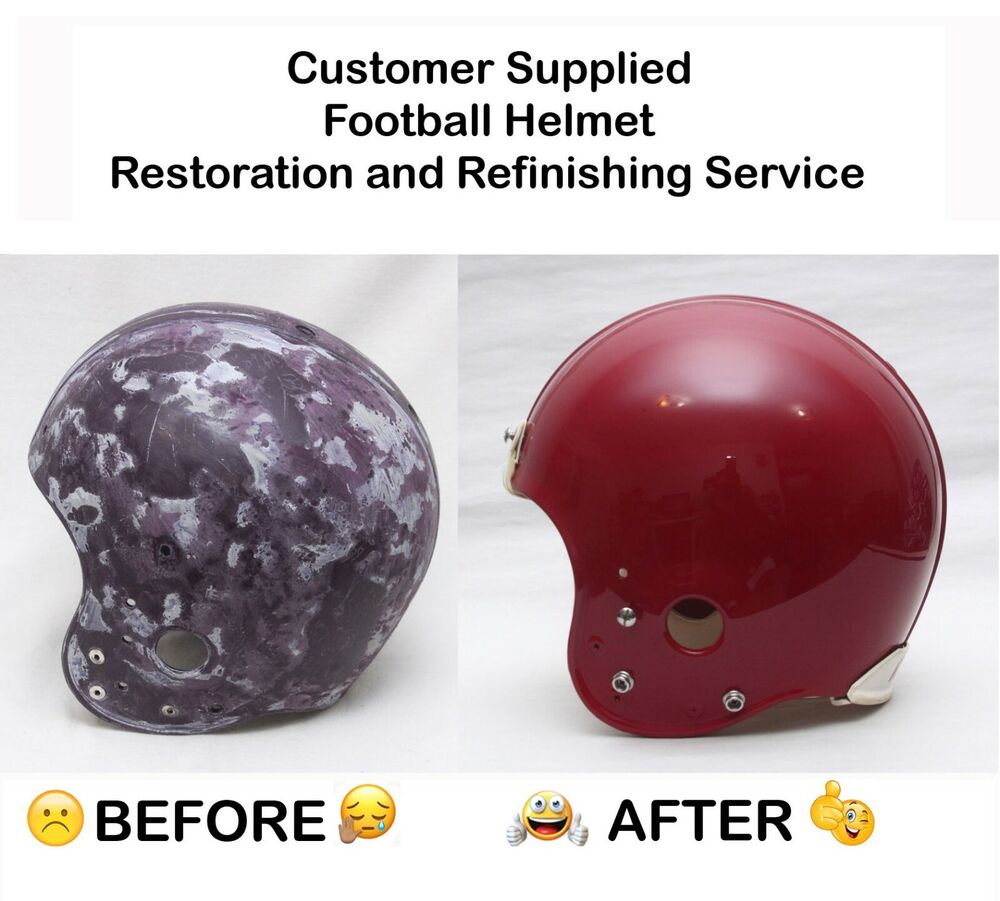Customer Send In Football Helmet Restoration and Refinishing Service-image