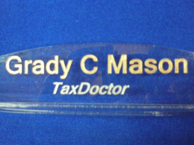 Personalized Gold Acrylic Glass Name Plate Bar Desk with Oval Top & Base Free Shipping-image