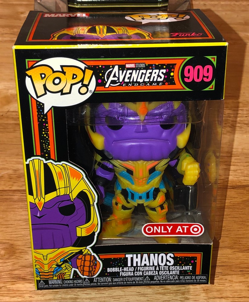 Funko Pop! Marvel Avengers Endgame BlackLight Thanos #909 Target Exclusive