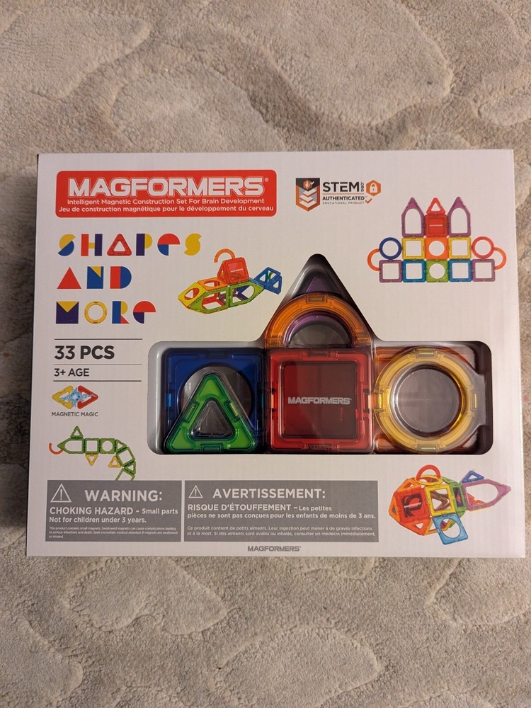 NEW Magformers 33pcs Set Magnetic Construction Shapes and More - Brand New