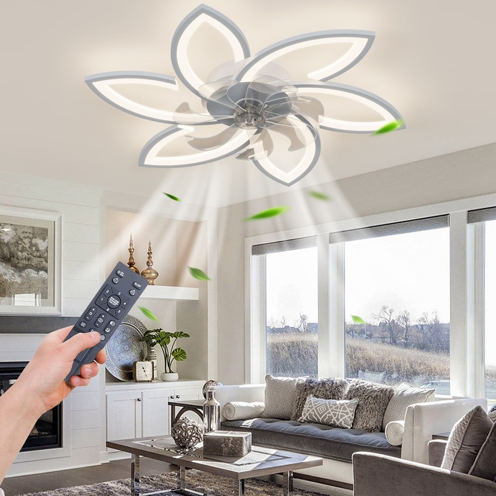 30.7 Inch Smart Ceiling Fan with LED Lights and Remote in 3 Colors