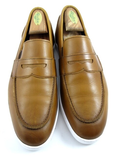 Allen Edmonds Randolph Leather Penny Loafers in Walnut Size 7.5 D 589N