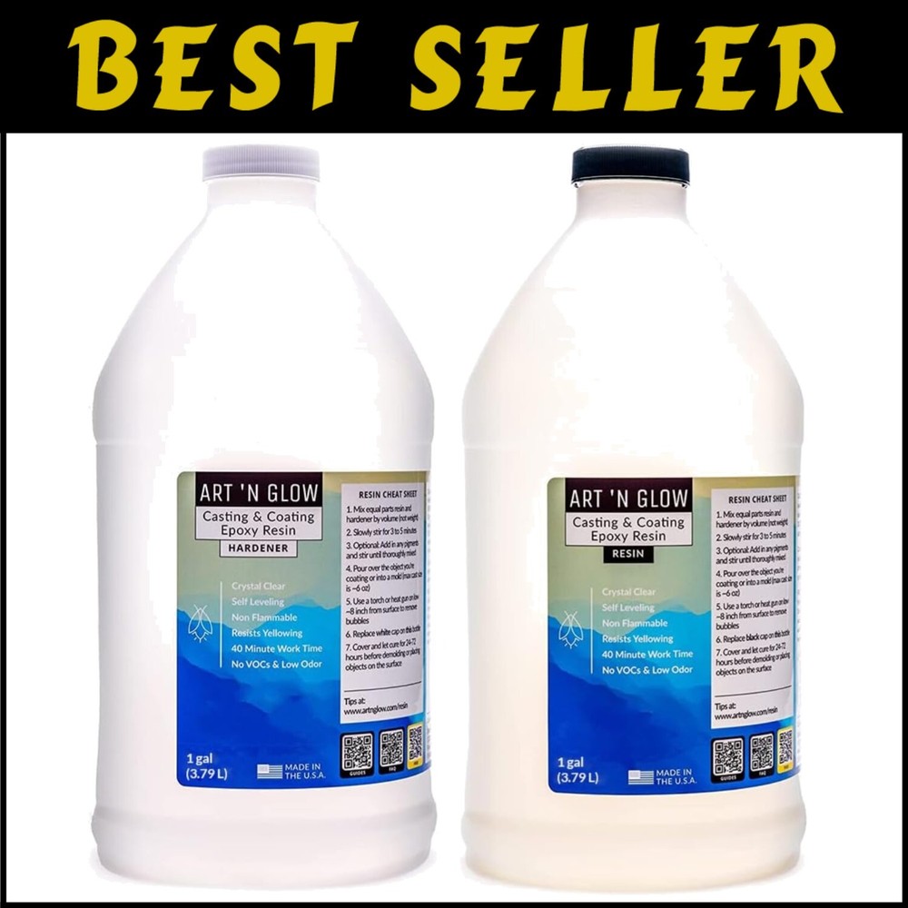 2 Gallon Food Safe Epoxy Resin Kit for Durable DIY Crafts & Countertops