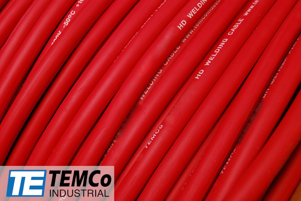 WELDING CABLE 1/0 AWG RED 40' FT BATTERY LEADS USA NEW Gauge Copper Solar