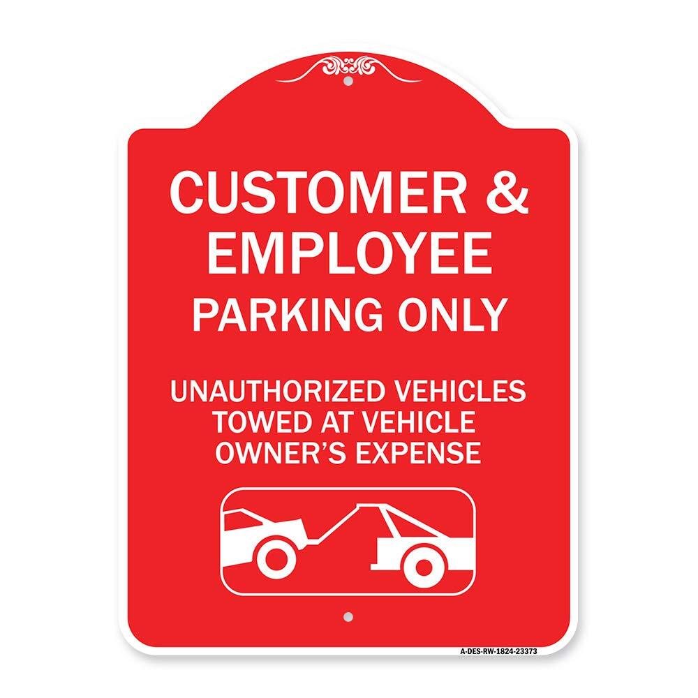 Sign - Parking Restriction Sign Customer and Employee Parking Only, Unauthori...-image
