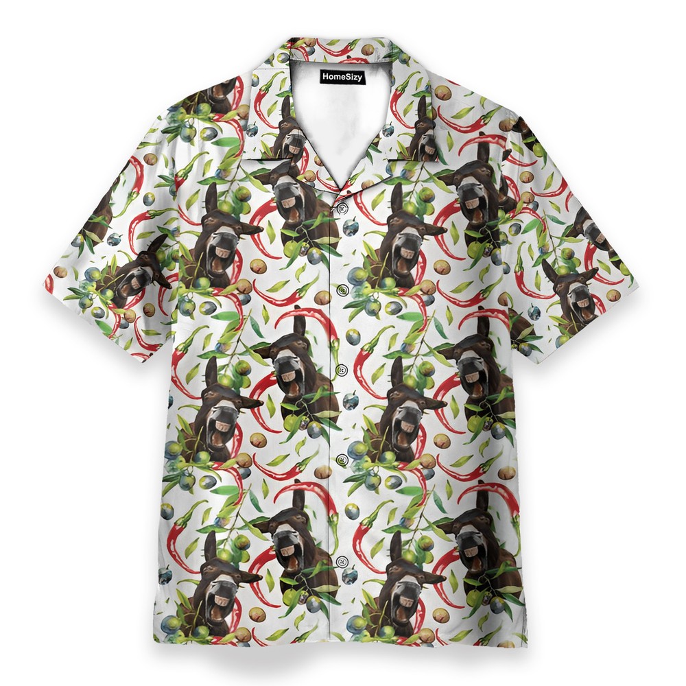 Donkey Funny Buttons Up Shirts   Hawaiian Shirt