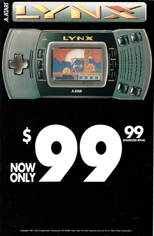 1991 Atari Lynx Handheld Gaming System Print Ad Art for Sale $99.99-image