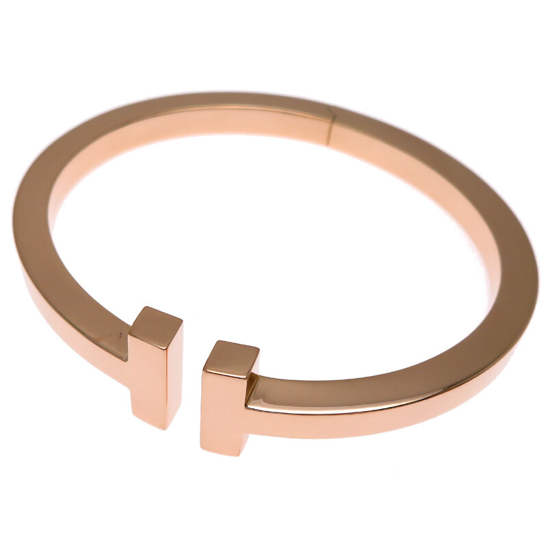 Tiffany & Co. #L T Square Bracelet 750 Pink Gold 382871