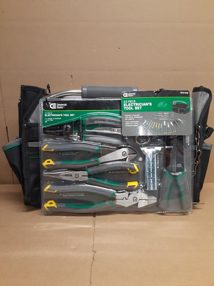 Commercial Electric 22-Pc Electrician Tool Set 973 646