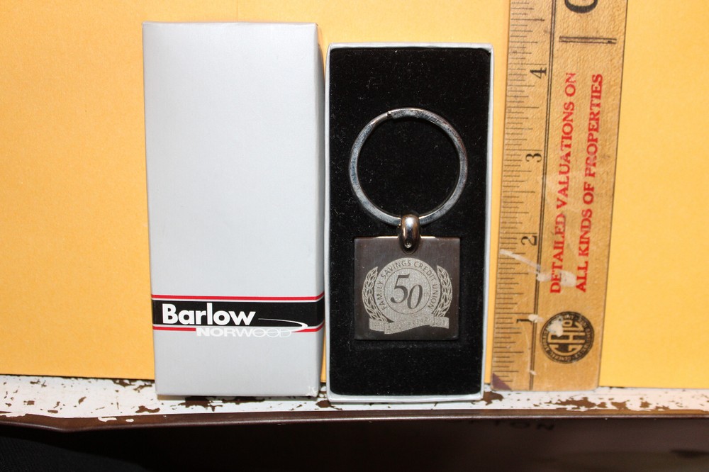 1951-2001 Family Savings Credit Union Key Ring Barlow Norwood Gadsden Alabama