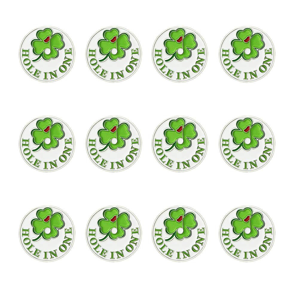 Golf Ball Markers Assorted Patterns Value Pack of 12 Golf Gifts, Golf Cap Cli...