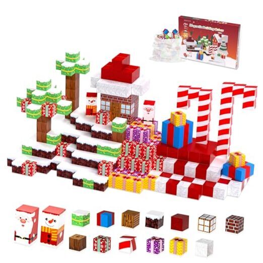 100PCS Magnetic Blocks, Magnetic Building Blocks Set for Boys Girls, Build