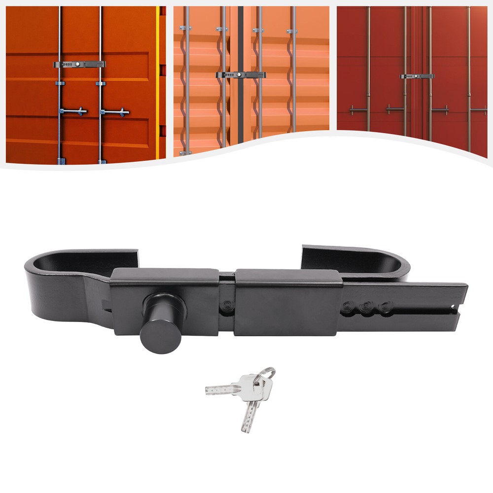 Shipping Container Lock Adjustable Steel Heavy Duty Cargo Door Lock with 2 Keys