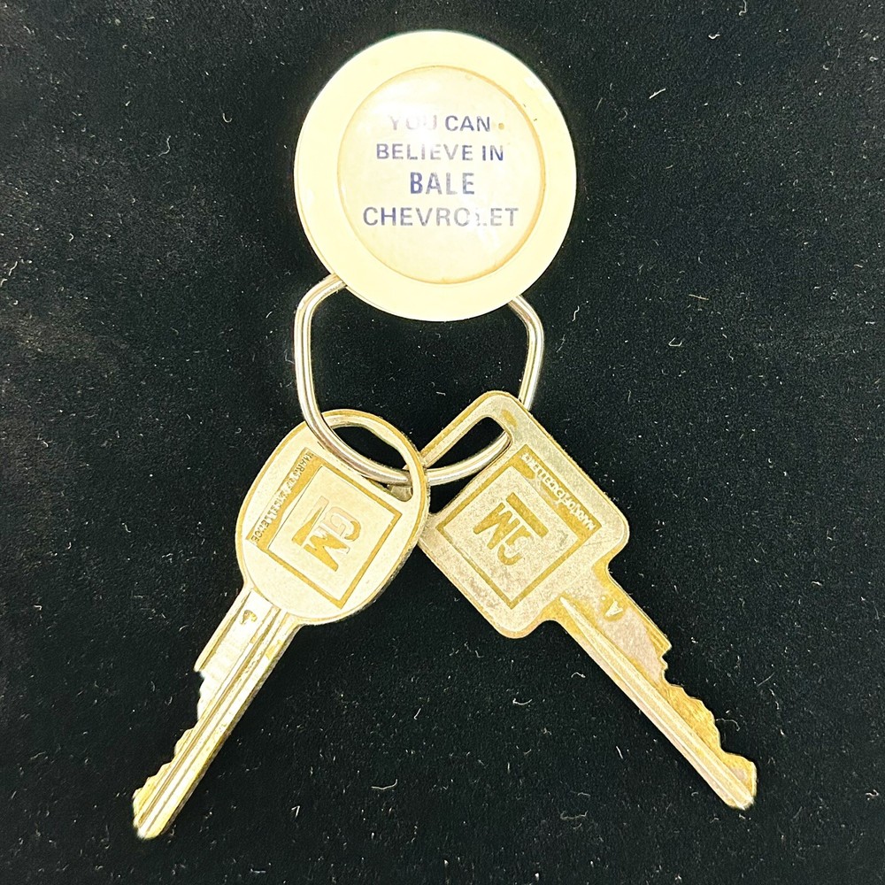 BALE CHEVROLET Dealer Customer Adv Promo Keyring w/ GM General Motors Keys-image