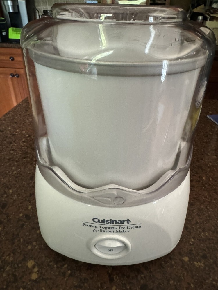 Cuisinart Automatic 1-1/2 Quart Ice Cream Frozen Yogurt Sorbet Maker  ICE-20 EUC