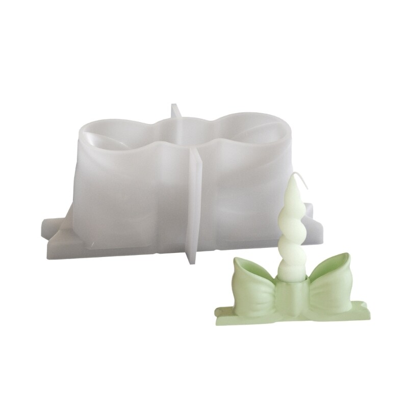 Reusable Silicone Bowknot Candlestick Mold for DIY Candle Holders