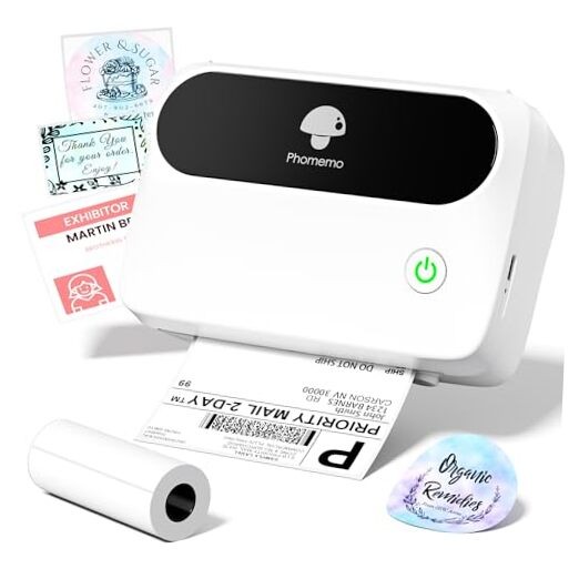 Bluetooth Thermal Shipping Label Printer M421 with Mobile App Connectivity  