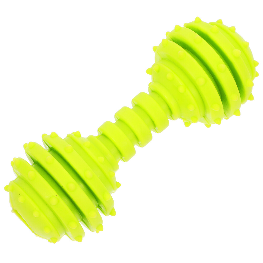 Dog Rubber Toys Pet Puppy Funny Dental Teething Teeth Gums Chew Hammer Barbell