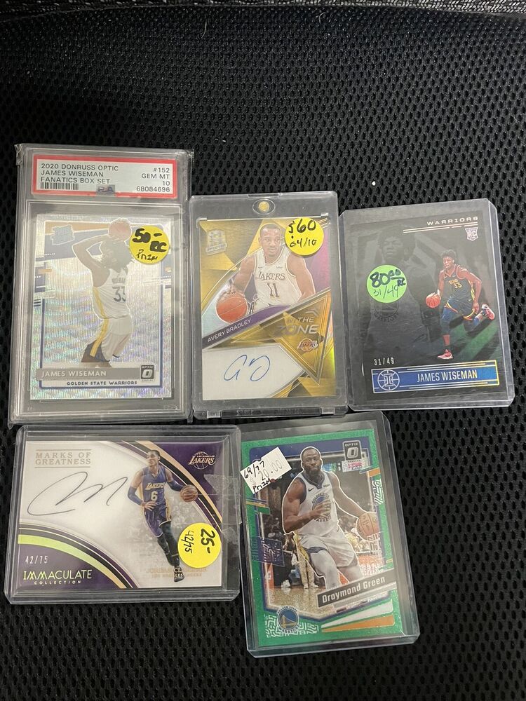 Golden State Warriors 800 Card Lot Autos Relics #'d Curry Green Barry Durant Bol