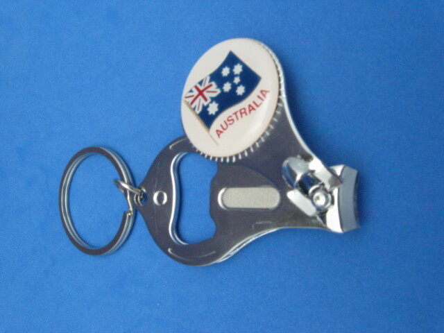 Australia Flag Key Ring Nail Clipper Bottle Opener #155