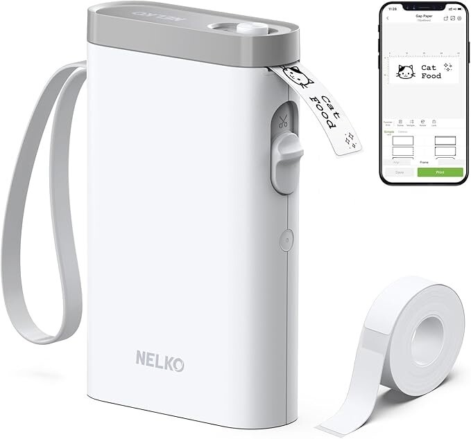 Nelko P21 Bluetooth Wireless Mini Label Maker with Tape