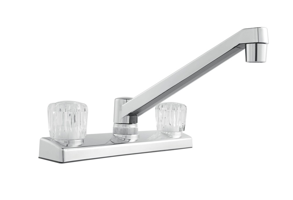 Mainstays Kitchen Faucet with Dual Acrylic Handles, Chrome Finish