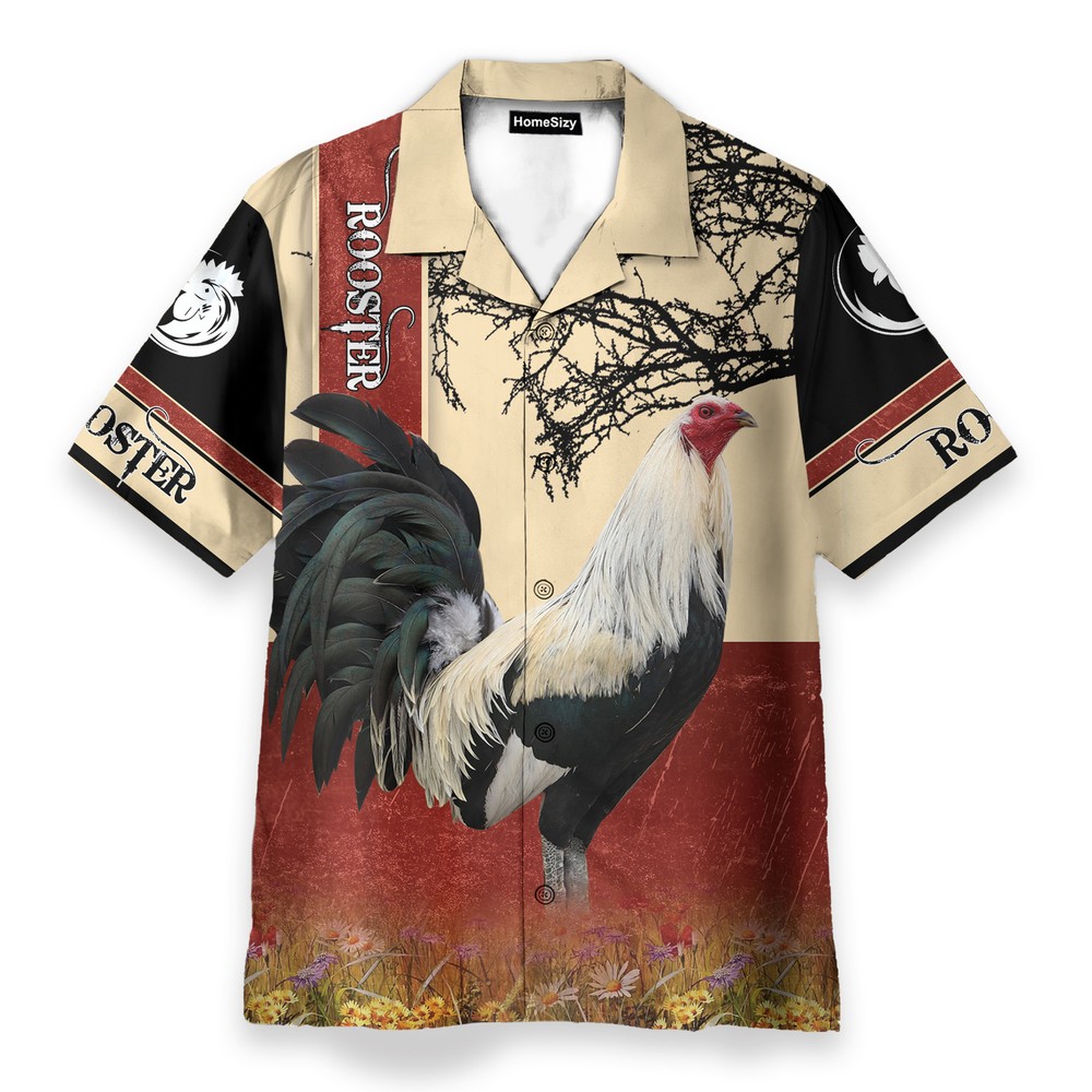 Rooster Mens Buttons Up Shirts   Hawaiian Shirt