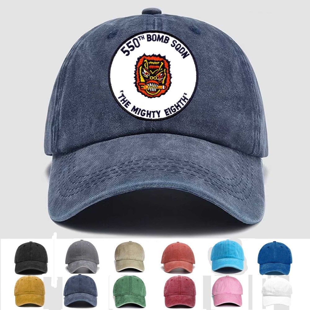 Custom Embroidered Hat 550th Bomb Squadron, Veteran Cap, Trucker Hat, Gift Idea