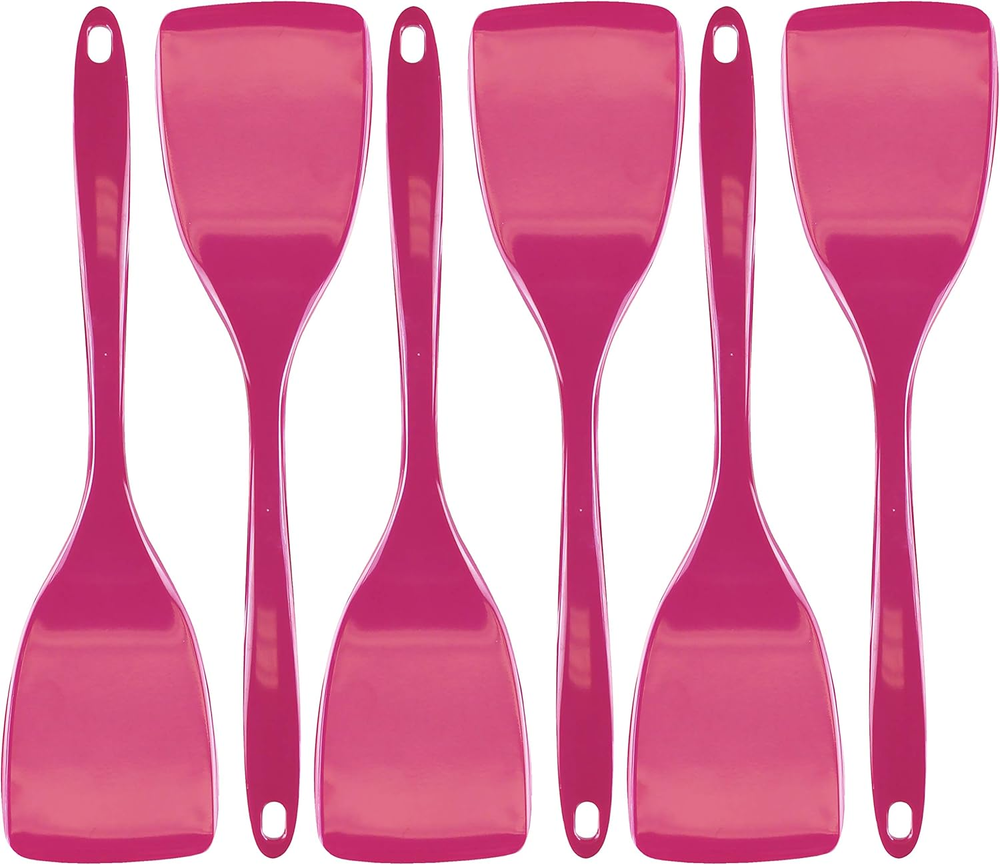 6 Piece Durable Melamine Spatula Set,Magenta