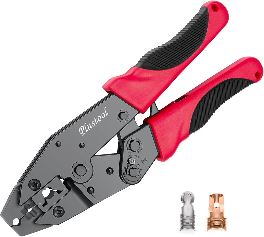 Crimping Tool for Spark Plug Ignition Wire, 8.5mm Ratchet Red&black