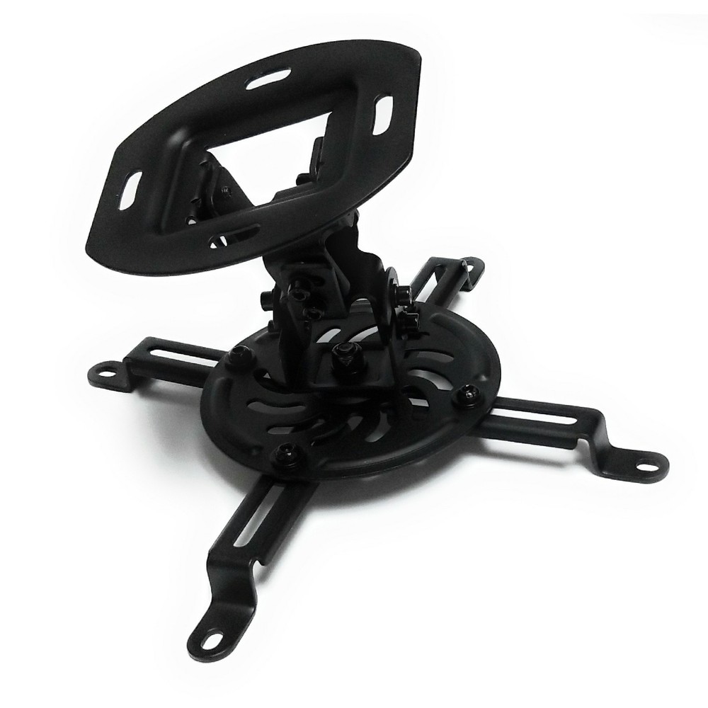 UNIVERSAL PROJECTOR MOUNT SLOPED VAULTED CEILING BRACKET TILT 360° SWIVEL BLACK