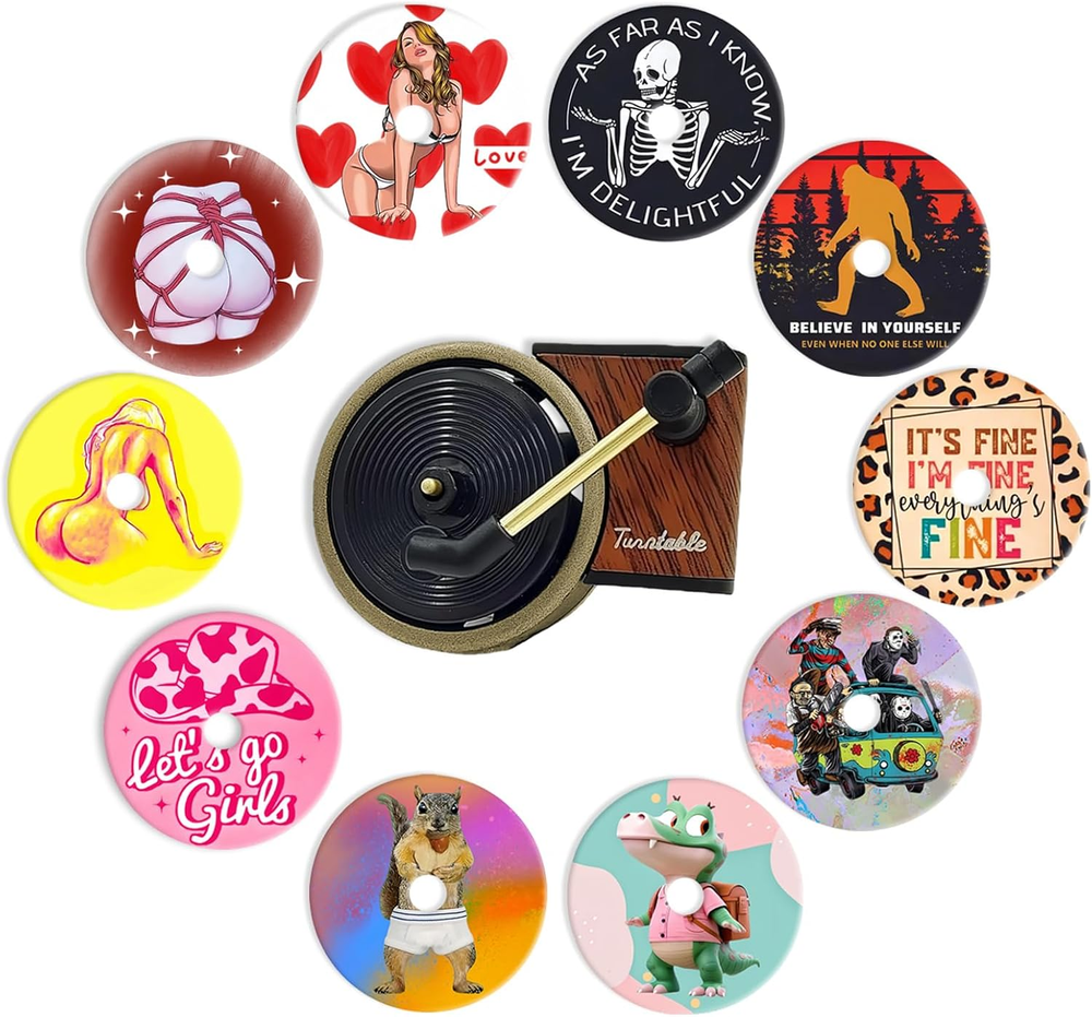 Car Perfume Record Player Air Freshener Car Air Outlet Clip Aromatherapy Machine