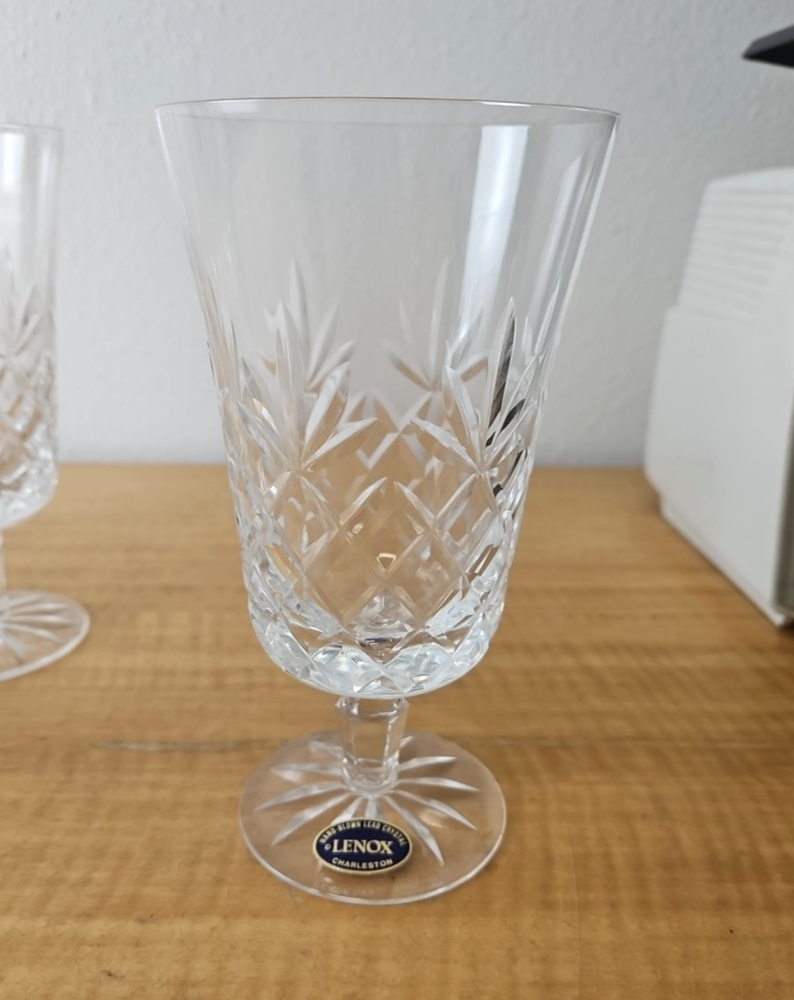 LENOX Charleston Iced Tea Glass 6.75 Hand Blown Lead Crystal Set of 6