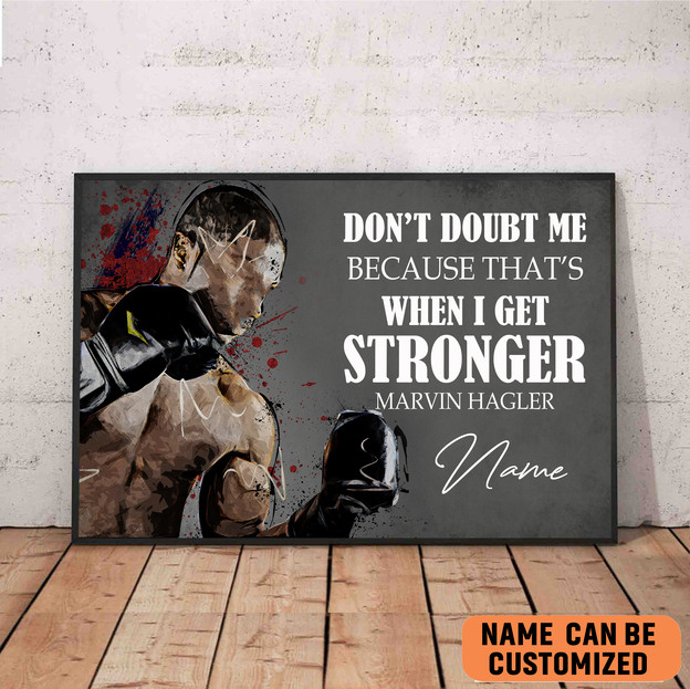 Inspirational American Pro Boxer Motivational Poster Gift - Godo  