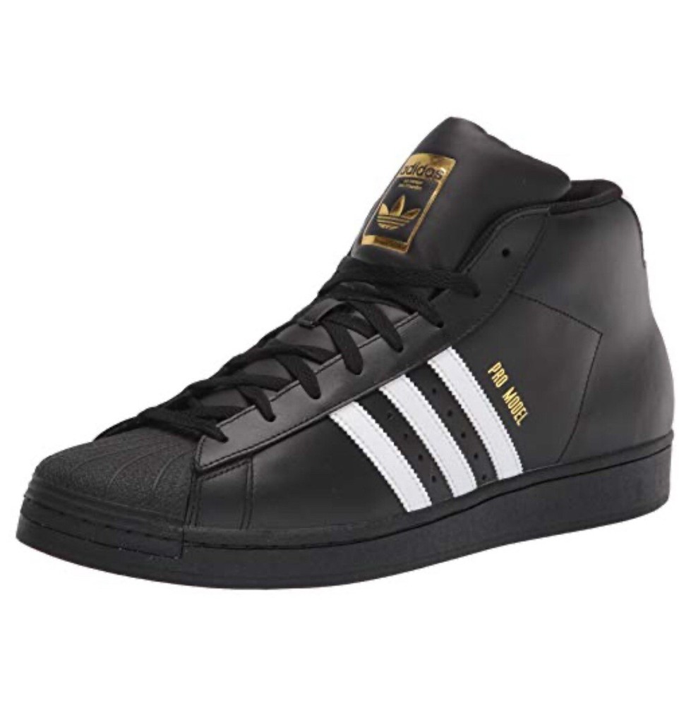 Adidas - Pro Model ADV Black / White / Gold Skate Shoes US Mens Size 9.