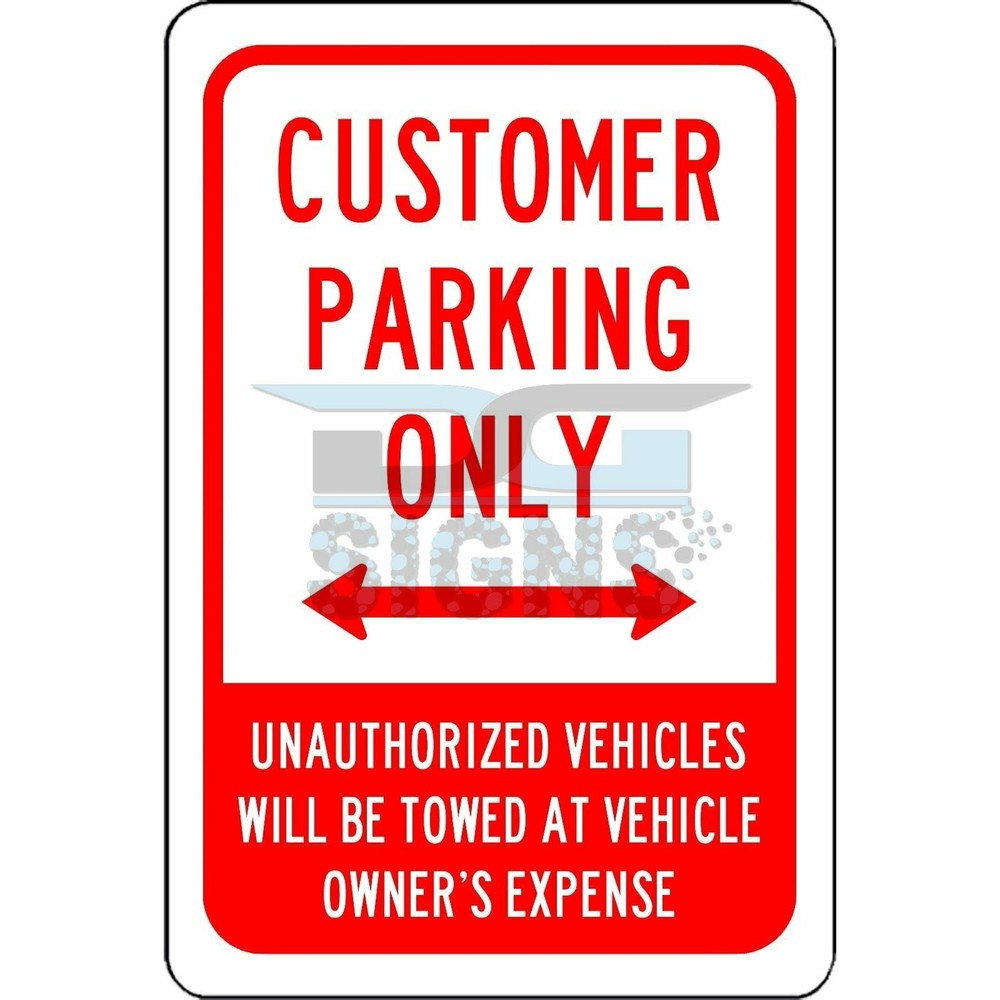 Customer Parking Only - aluminum sign-image