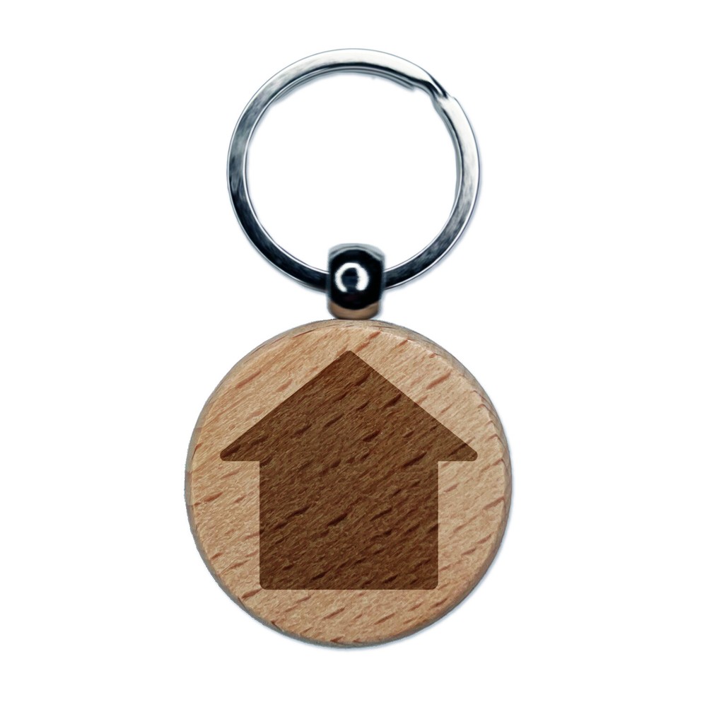 Personalized Wooden Round Keychain for Home Decor