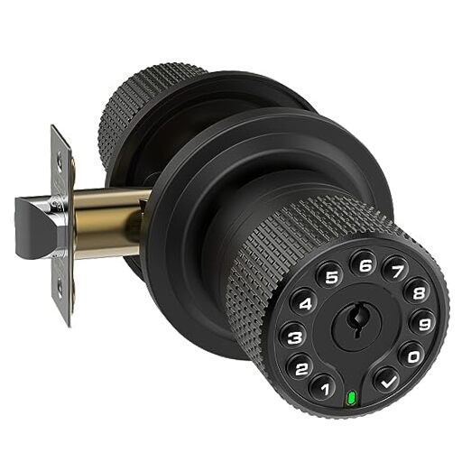 Smart Keypad Door Lock - 50 User Codes, Auto-Lock, Waterproof Matte Finish